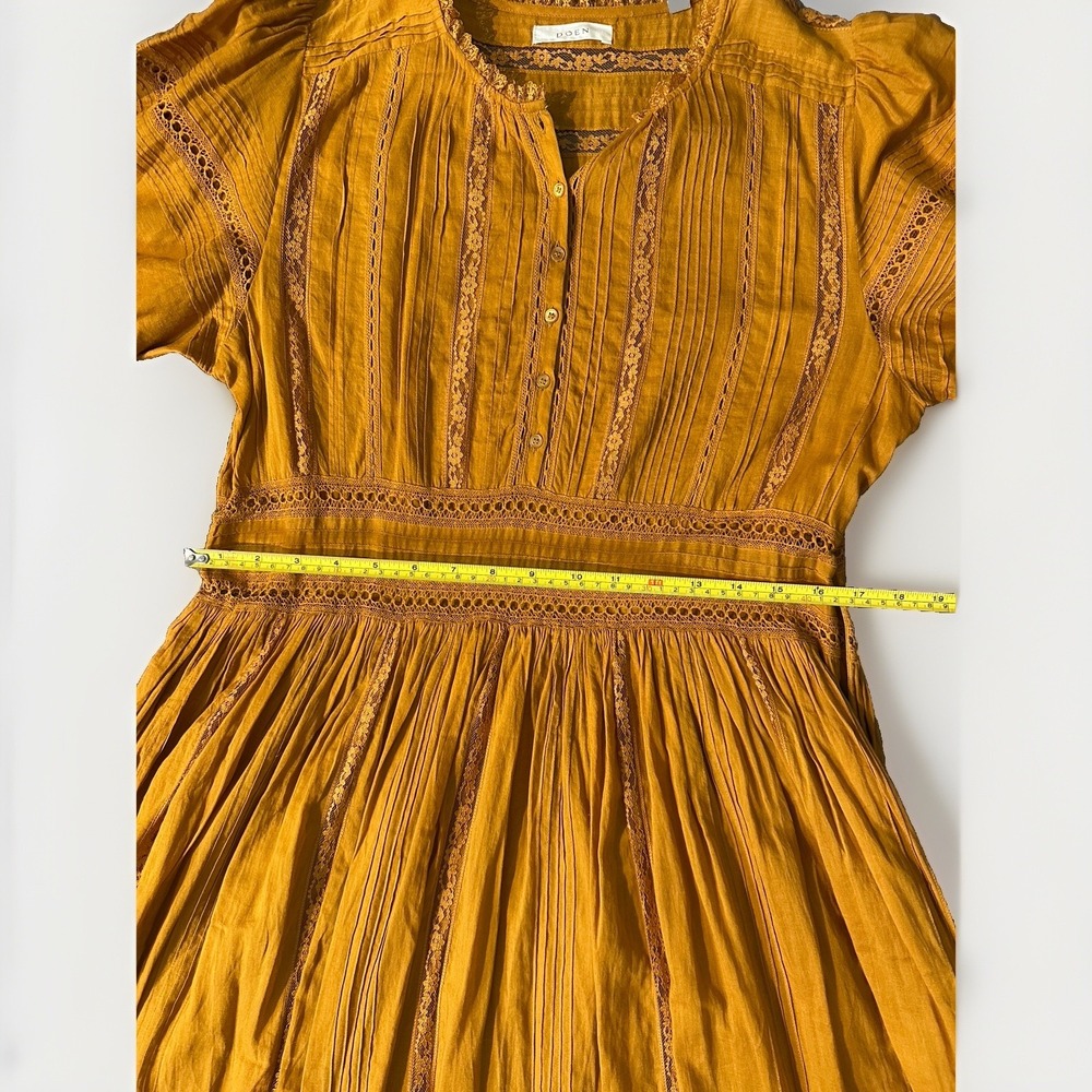 Women’s Long Sleeve Midi Dress in Burnt Orange - Picture 15 of 15